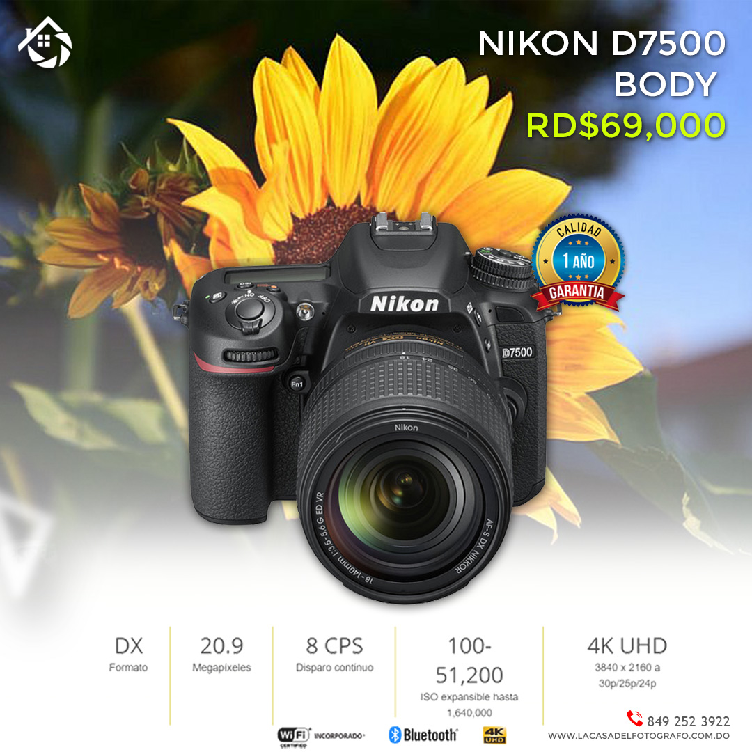 diamante Decepcionado vestir Nikon D7500 Body Only – La Casa del Fotografo RD